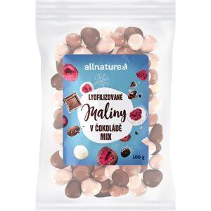 Allnature Mrazem sušené maliny v čokoládě MIX mrazem sušené ovoce 100 g