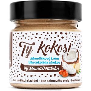 Grizly Ty kokos! by MamaDomisha ořechová pomazánka s čokoládou příchuť White Chocolate and Coconut 250 g