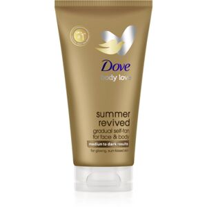 Dove Summer Revived samoopalovací mléko na obličej a tělo odstín Medium to Dark 75 ml