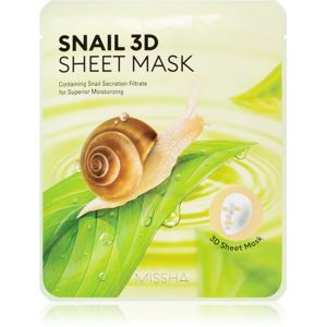 Missha Snail plátýnková maska s čisticím a osvěžujícím účinkem se šnečím extraktem 23 g