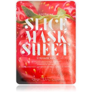 KOCOSTAR Slice Mask Sheet Strawberry hydratační plátýnková maska pro zářivý vzhled pleti 20 ml