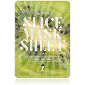 KOCOSTAR Slice Mask Sheet Kiwi rozjasňující plátýnková maska s vitaminem C 20 ml