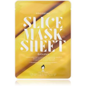 KOCOSTAR Slice Mask Sheet Banana vyživující plátýnková maska pro zářivý vzhled pleti 20 ml