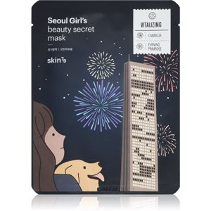 Skin79 Seoul Girl's Beauty Secret zpevňující plátýnková maska na kontury obličeje 20 g