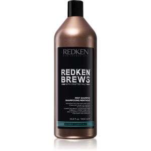 Redken Brews povzbuzující mentolový šampon na vlasy a pokožku hlavy 1000 ml