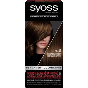 Syoss Color permanentní barva na vlasy odstín 4-8 Chocolate Brown
