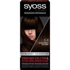 Syoss Color permanentní barva na vlasy odstín 3-8 Sweet Brunette