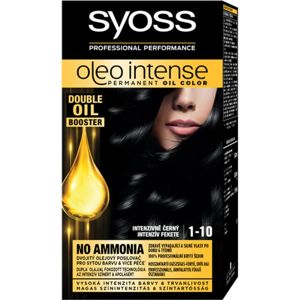 Syoss Oleo Intense permanentní barva na vlasy s olejem odstín 1-10 Intense Black 1 ks