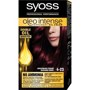 Syoss Oleo Intense permanentní barva na vlasy s olejem odstín 4-23 Burgundy Red 1 ks