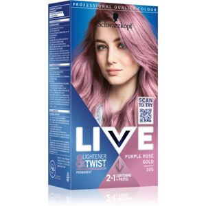 Schwarzkopf LIVE Lightener & Twist zesvětlovač a barva na vlasy odstín 105 Purple Rosé Gold 1 ks