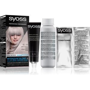 Syoss Cool Blonds permanentní barva na vlasy odstín 10-55 Ultra platinum blond