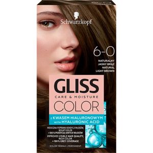 Schwarzkopf Gliss Color permanentní barva na vlasy odstín 6-0 Natural Light Brown