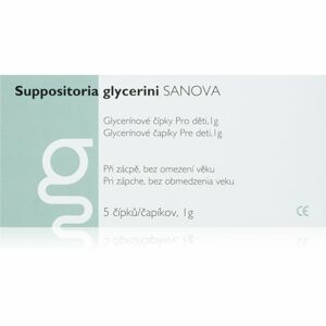 Sanova Suppositoria Glycerini glycerinové čípky pro děti zdravotnický proředek při potížích s vyprazdňováním 5 ks