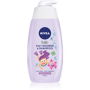 Nivea Kids Girl sprchový gel a šampon 2 v 1 pro děti 500 ml