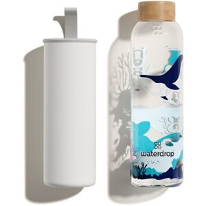 Waterdrop Glass Limited skleněná láhev na vodu barva Ocean 600 ml