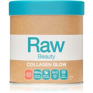 Amazonia Raw Beauty Collagen Glow prášek na přípravu nápoje s kolagenem příchuť Peach & Passion Fruit 200 g