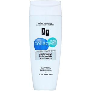 AA Cosmetics Collagen HIAL+ micelární čisticí voda na obličej a oči 200 ml