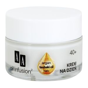 AA Cosmetics Oil Infusion2 Argan Tsubaki 40+ denní krém pro obnovu pevnosti pleti s protivráskovým účinkem Hial+ 50 ml