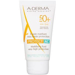 A-Derma Protect AC zmatňující pleťový fluid SPF 50+ 40 ml