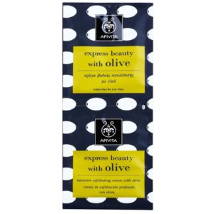 Apivita Express Beauty Olive hloubkově čisticí peeling na obličej 2 x 8 ml