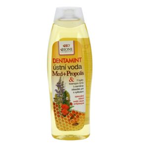 Bione Cosmetics Dentamint Med + Propolis ústní voda příchuť Honey + Propolis 500 ml