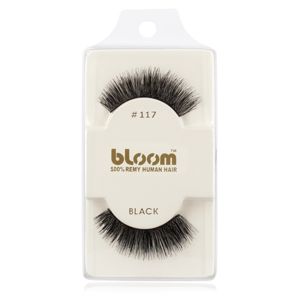 Bloom Natural nalepovací řasy z přírodních vlasů No. 117 (Black) 1 cm