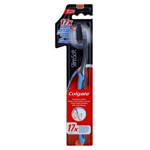 Colgate Slim Soft Charcoal zubní kartáček s aktivním uhlím soft
