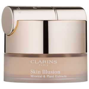 Clarins Face Make-Up Skin Illusion pudrový make-up se štětečkem odstín 107 Beige 13 g