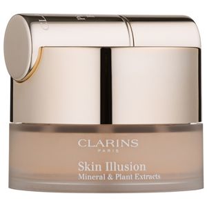 Clarins Face Make-Up Skin Illusion pudrový make-up se štětečkem odstín 112 Amber 13 g
