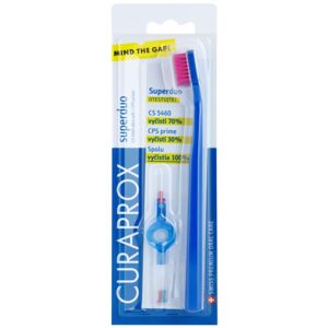 Curaprox 5460 Ultra Soft Superduo zubní kartáček + náhradní mezizubní kartáčky s držákem