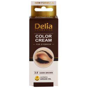 Delia Cosmetics Argan Oil barva na obočí odstín 3.0 Dark Brown 15 ml