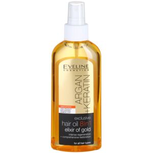 Eveline Cosmetics Argan + Keratin vlasový olej 8 v 1 150 ml