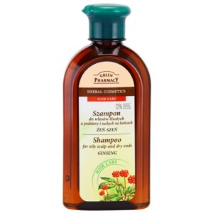 Green Pharmacy Hair Care Ginseng šampon pro mastnou vlasovou pokožku a suché konečky 350 ml