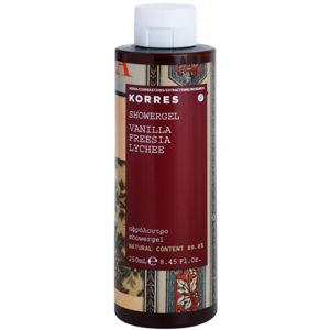 Korres Vanilla, Freesia & Lychee sprchový gel pro ženy 250 ml