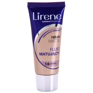 Lirene Nature Matte matující fluidní make-up pro dlouhotrvající efekt odstín 14 Caramel 30 ml