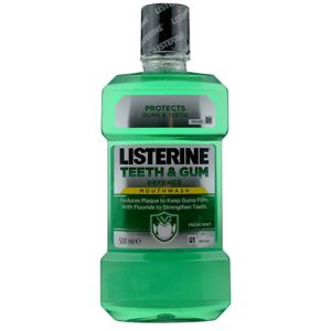 Listerine Teeth & Gum Defence ústní voda proti zubnímu plaku a pro zdravé dásně příchuť Fresh Mint 500 ml