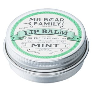 Mr Bear Family Mint balzám na rty pro muže 15 ml