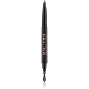 Makeup Revolution Duo Brow Definer precizní tužka na obočí odstín Brown 0.15 g