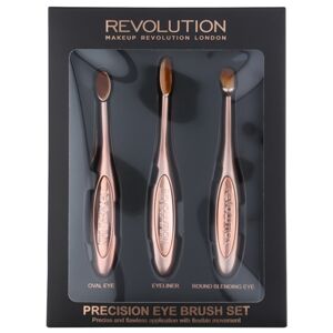 Makeup Revolution Pro Precision Brush sada štětců na oči 3 ks