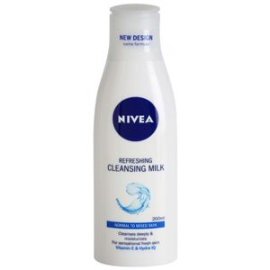 Nivea Aqua Effect osvěžující čisticí pleťové mléko pro normální až smíšenou pleť 200 ml