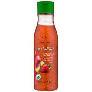 Oriflame Love Nature Refreshing Strawberry & Lime exfoliační sprchový gel 250 ml