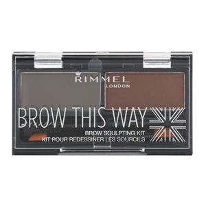 Rimmel Brow This Way paleta pro líčení obočí odstín 003 Dark Brown 1,3 g