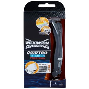 Wilkinson Sword Quattro Titanium Precision zastřihovač a holicí strojek pro mokré holení