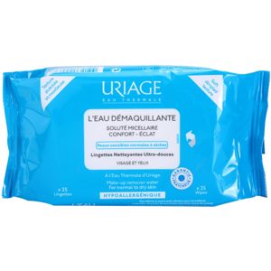 Uriage Hygiène Thermal Micellar Water - Normal to Dry Skin odličovací ubrousky pro normální a suchou pleť 25 ks
