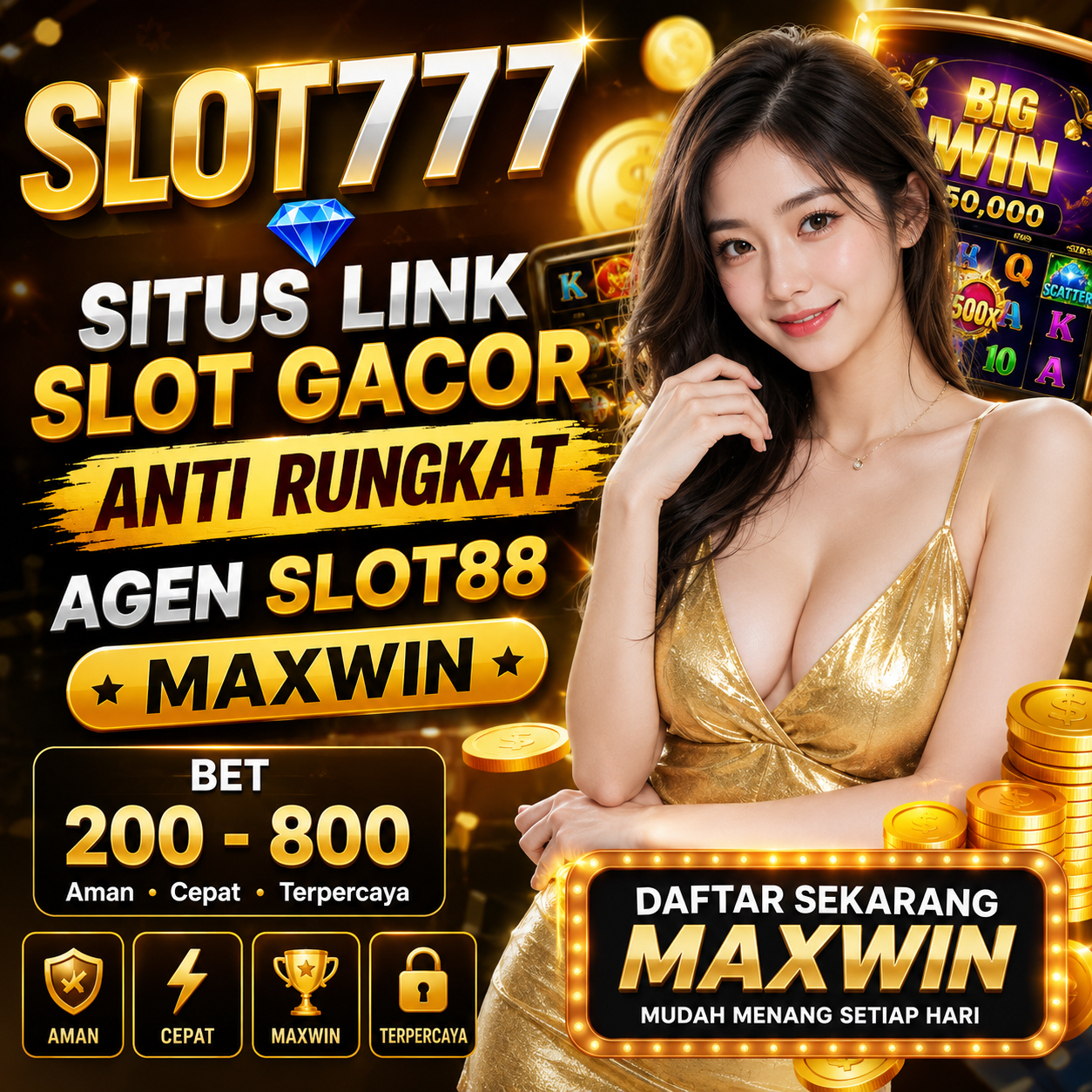 Thumbnail 1 of 3, Poster, SLOT777 ๐ Situs Link Slot Gacor Anti Rungkat Agen Slot88 Maxwin Bet 200 800 designed and sold by SLOT777.